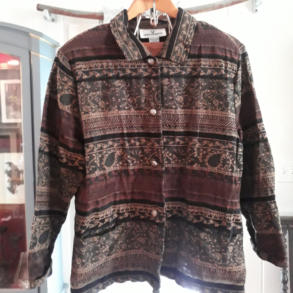 Women's Autumn Jacket with Brass Buttons